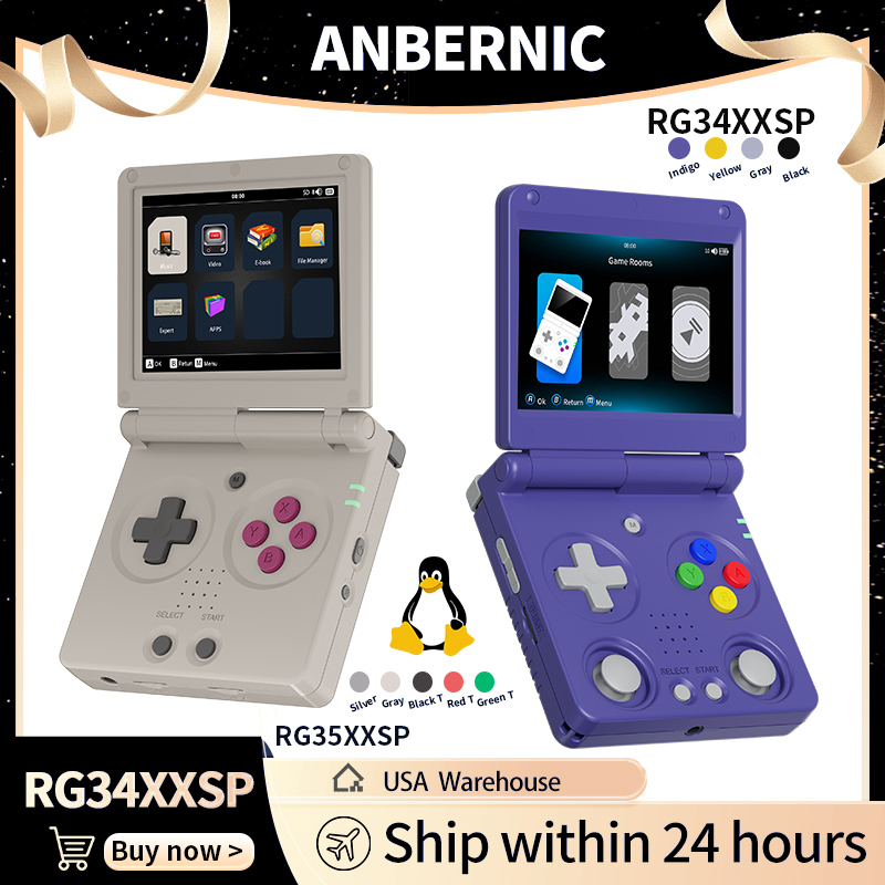 Anbernic RG34XXSP RG35XXSP Fli - Gaming Console Retro Handheld ulasan dan harga
