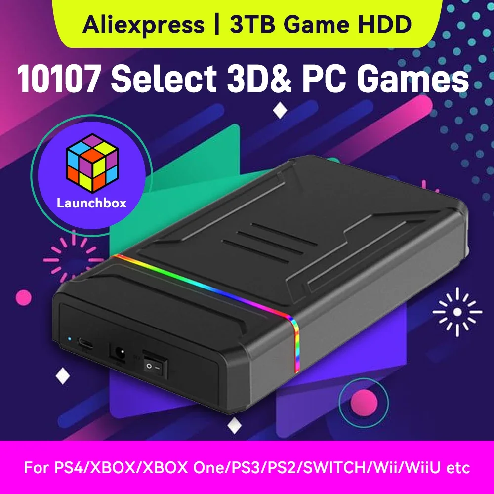 3TB Launchbox Portable Gaming  - Gaming Console In Chinese ulasan dan harga
