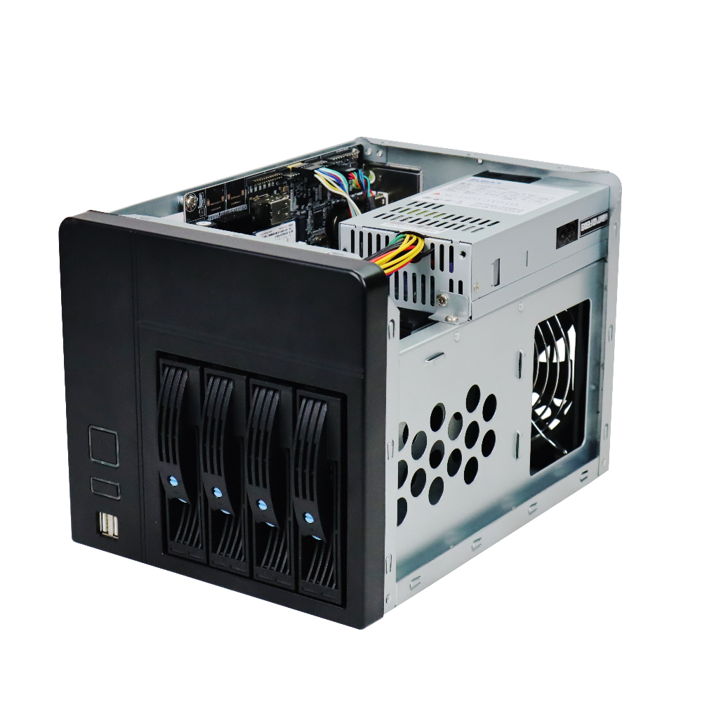 NAS-4 4 Bay NAS Case Mini ITX  - Console Gaming Pc Case ulasan dan harga
